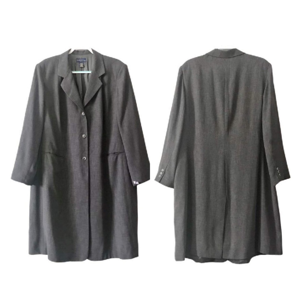 Grey Midi Overcoat/Suiting Jacket - image 1